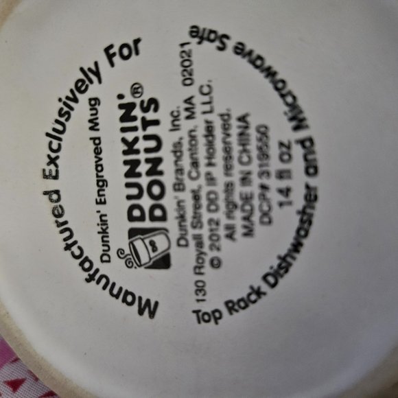 two Dunken donut mugs different graphics no cracks no chips - Picture 7 of 9